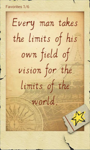 ... The Limits Of His Own Field Of Vision For The Limits Of The World