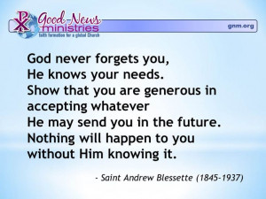 quote by Saint Andrew Blessette