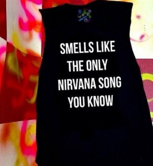 tank top black shirt nirvana t-shirt nirvana smells like teen spirit ...