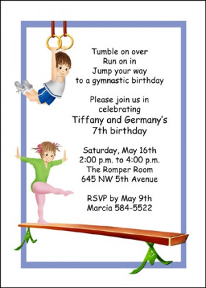 Boy Gymnastic Birthday Invitations Card areBecoming Very Popular!