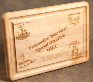 Personalized wooden cutting board by WDI