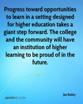 opportunities to learn in a setting designed for higher education ...