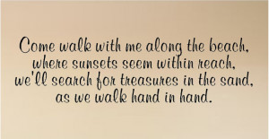 ... Beach ....Beach Wall Quote Words Sayings Removable Beach Wall Decal