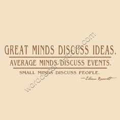 Great Minds, Motivational Wall Quote | Removable Wall Word Art for ...