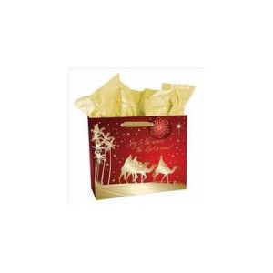 Christian Art Gifts 360440 Gift Bag C Joy To The World With Tag ...