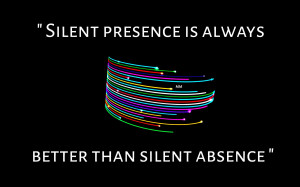 Colors black silence sayings words quotes:High Contrast