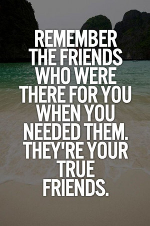 Remember the friends..
