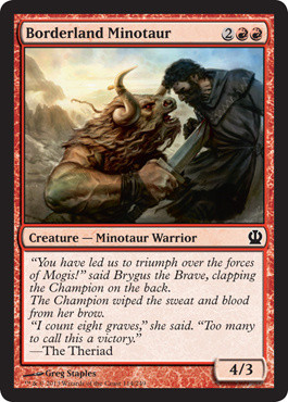 Magic The Gathering Theros: Borderland Minotaur Card Kingdom