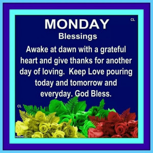 Monday's blessings
