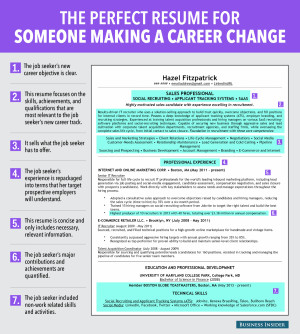 Ideal Resume For Someone Making A Career Change - Business Insider