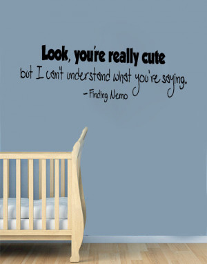 Lettering Finding Nemo Dory - Say Quote Word Lettering Art Vinyl ...