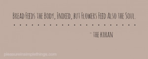 Flower quote from the Koran