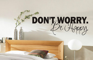 ... Be Happy wall sticker quote - bedroom, living room wall stickers 001