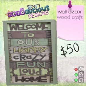 Second Life Marketplace - Welcome To Our Home - Wall Decor