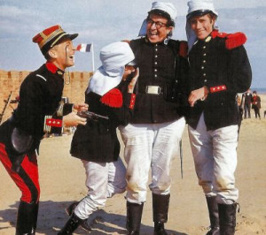 Kenneth Williams, Charles Hawtrey, Phil Silvers and Jim Dale sharing a ...