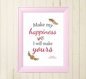 Jane Eyre Quote printable Valentine Love Card by RebeccaDesigns22, $5 ...