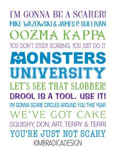Quotes From Monsters University Art ~ Monster's Inc. on Pinterest | 51 ...