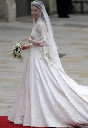 Kate Middleton wedding dress is Sarah Burton for Alexander McQueen