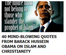 ... -BLOWING QUOTES FROM BARACK HUSSEIN OBAMA ON ISLAM AND CHRISTIANITY
