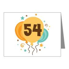 54th Birthday Party Note Cards (Pk of 10) for