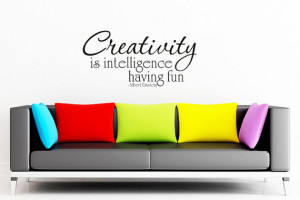 Albert Einstein - Creativity is intelligence having fun - Art Wall ...