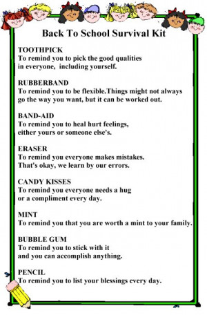 Back To School Survival Kit ~Version 2