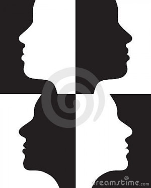 Positive And Negative Silhouettes Stock Image - Image: 23415841