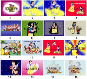 Luggage on Set Of 2 Snow White And The Seven Dwarfs Luggage Tags 2