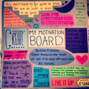 Motivation board #diy #fitness #motivation