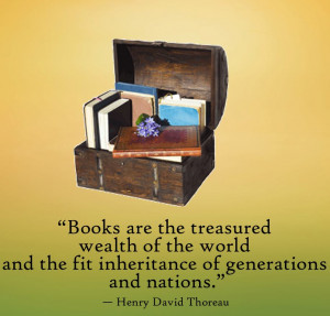 Motivational Quote on books the treasure wealth of the world by Henry ...
