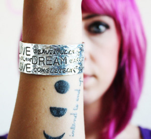 Live beautifully, Dream passionately, Love completely cuff bracelet ...