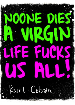 Kurt Cobain's notorious quote on t-shirt Buy now: http://www.etsy.com ...