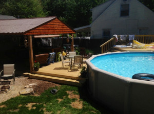 Above Ground Pool Deck Patio