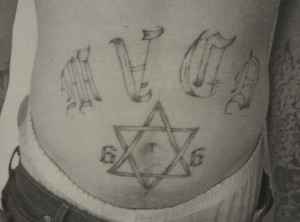 This photo of a Gangster Disciple tattoo was taken by Bradley County ...