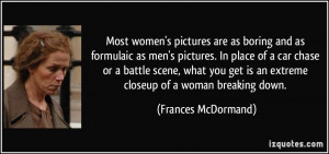 Most women's pictures are as boring and as formulaic as men's pictures ...