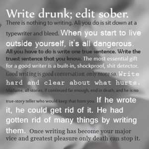 Ernest Hemingway quotes. (about writing)
