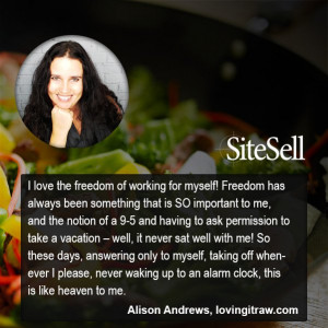 Personal Freedom Quote by Alison Andrews at http://www.sitesell.com ...
