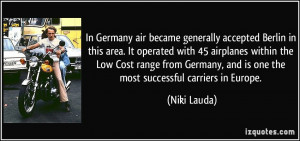 ... Low Cost range from Germany, and is one the most successful carriers
