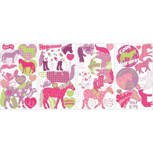 Horse Crazy Girls Wall Stickers