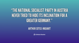 The National Socialist Party in Austria never tried to hide its ...