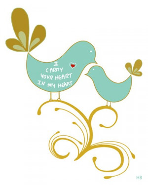 Love birds art print ,quote wall art, birds print, typography poster ...