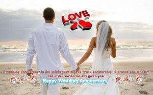 Wedding anniversary wishes and love couple