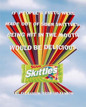 Skittles taste the rainbow