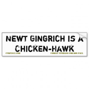 ChickenHawk Newt Bumper Sticker