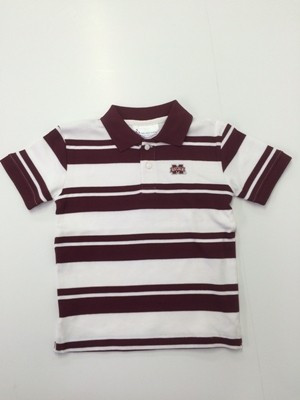 Home Mississippi State Striped Golf Polo