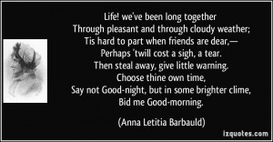 More Anna Letitia Barbauld Quotes