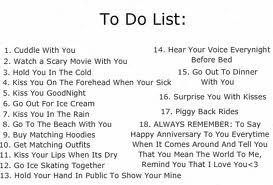 Valentiines Dayy To Do List.