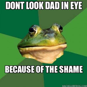 shame, bachelorfrog, bachelor frog, meme, funny, humor, parenting ...