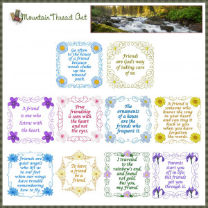 WILDFLOWER FRIENDSHIP QUOTES 'N QUILT BLOCK SET This set of quotes ...