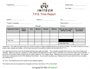 TPS Report Cover Sheet